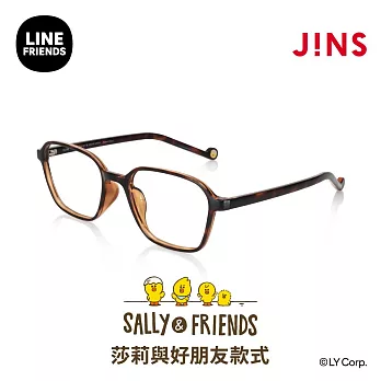 JINS｜LINE FRIENDS系列眼鏡-莎莉與好朋友款式(MRF-24S-037) 木紋棕