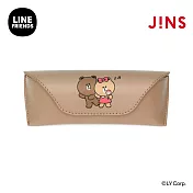 JINS|LINE FRIENDS系列磁吸鏡盒鏡布組-熊大與熊美家人款