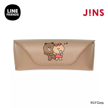 JINS｜LINE FRIENDS系列磁吸鏡盒鏡布組-熊大與熊美家人款