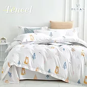 【DUYAN 竹漾】奧地利天絲雙人加大四件式鋪棉兩用被床包組 / 向陽花貍 台灣製