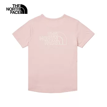 The North Face W SUN CHASE LOGO SS TEE - AP 女短袖上衣-粉-NF0A87VNLK6 L 粉紅色