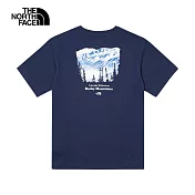 The North Face M PWL ROCKY MOUNTAIN SS TEE - AP 男短袖上衣-藍-NF0A88GK8K2 M 藍色