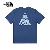 The North Face M CLIMB MOUNTAIN SS TEE - AP 男短袖上衣-藍-NF0A88GUHDC 3XL 藍色