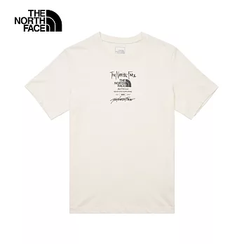 The North Face U MFO TYPESETTING LOGO S/S TEE  - AP 男女短袖上衣-米白-NF0A8AUWQLI 3XL 白色