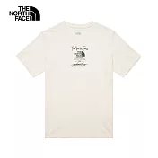The North Face U MFO TYPESETTING LOGO S/S TEE  - AP 男女短袖上衣-米白-NF0A8AUWQLI M 白色