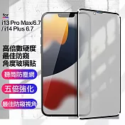 CITY BOSS for iPhone13 Pro Max / i14 Plus 6.7 高倍數硬度防窺角度玻璃貼