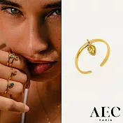 AEC PARIS 巴黎品牌 梨形切割黃鑽戒指 可調式金色戒指 THIN RING DIVYA