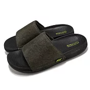 Skechers 拖鞋 Hyper Slide-Topographic 男鞋 綠 灰 高回彈 輕量 涼拖鞋 229137OLBK