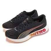 Puma 慢跑鞋 Deviate Nitro 2 Wns 女鞋 黑 橘 緩衝 氮氣中底 碳板 運動鞋 30969801
