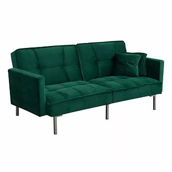IDEA-北歐三段繽紛短絨沙發床/六色可選 綠色