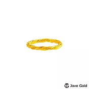 JoveGold漾金飾 似水流年黃金戒指-固定圍 國際圍 #4