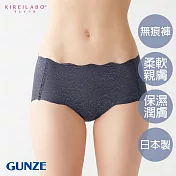 【日本GUNZE】雙重保水潤膚無痕三角內褲 L 深藍