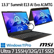 msi微星 Summit E13 AI Evo A1MTG-018TW 13.3吋 商務筆電 (Ultra 7 155H/32G/1T SSD/Win11Pro/可觸控)