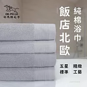 【OKPOLO】台灣製造飯店北歐純棉浴巾-2入組(五星飯店首選) 雅士灰