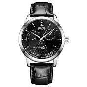 BEXEI 貝克斯 9168 巨匠大師系列 男士 太陽紋錶盤 日期顯示 機械錶 手錶 腕錶 9168 個性黑