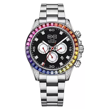 BEXEI 貝克斯 9150 彩虹騎士系列 迪通拿款 日期顯示 全自動機械錶 手錶 腕錶 9150 銀色