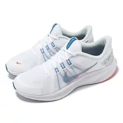 Nike 慢跑鞋 Quest 4 男鞋 白 藍 橘 透氣 緩震 運動鞋 DA1105-101