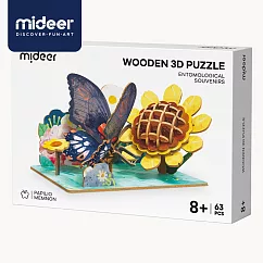 《MiDeer》── 創意昆蟲立體拼圖─大鳳蝶 ☆
