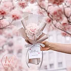 【Floral M】法式單支康乃馨永生花束 質感粉（贈送母親節祝福卡）
