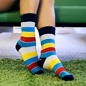 【LEEDS WEATHER】York - 約克郡濱海藍紋∣抑菌除臭、台灣製∣設計襪 23 - 28 cm
