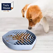 【Truly House】寵物頂級矽膠慢食碗 加大款 防打翻設計/防噎食碗/寵物碗(兩色任選) 藍色