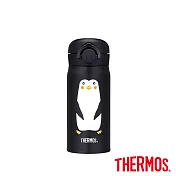 【THERMOS膳魔師】不鏽鋼輕巧變彈蓋真空保溫瓶350ml(JNR-350-PGBK) 企鵝
