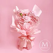 【Floral M】進口康乃馨鮮花花束（贈送母親節祝福卡） Pinky Lady蜜桃粉