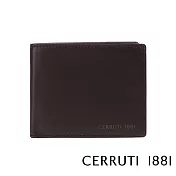 【Cerruti 1881】限量2折 義大利頂級小牛皮8卡短夾 全新專櫃展示品(咖啡色 CEPU05709M)