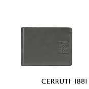 【Cerruti 1881】限量2折 義大利頂級小牛皮5卡短夾 全新專櫃展示品(灰色 CEPU05922M)