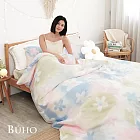 《BUHO》天然嚴選純棉單人二件式床包組 《仙頌羽境》