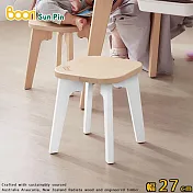 【Boori】泰迪兒童實木方凳‧幅27cm
