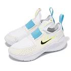Nike 慢跑鞋 Flex Runner 3 PS 中童 白 黑 藍 套入式 小朋友 運動鞋 HF5747-101