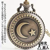 『時光旅人』神秘宇宙星月造型復古懷錶隨貨附贈長鍊