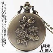 『時光旅人盛夏玫瑰古典造型復古懷錶隨貨附贈長鍊