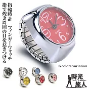 【時光旅人】繽紛色系大數字造型錶戒指-指輪時計