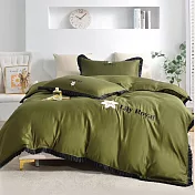 Lily Royal 皇家百合-100支天絲小香風絲鏽兩用床包組-7尺特大 雅川綠