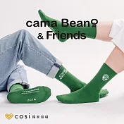 Cosi cama Beano & Friends 螺紋中長襪x3雙-茶道款(MIT台灣製襪子/正版授權) S(22~24cm)