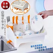 inomata 日本製 可移動式方型碗盤瀝水收納籃 瀝水架 收納架 瀝水籃1入