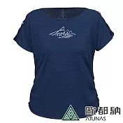 【ATUNAS 歐都納】女款ATUNAS-TEX短袖T恤A2TS2407W/防曬/快乾/吸濕/排汗 M 深藍