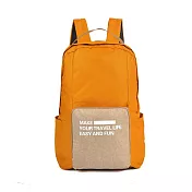【WIDE VIEW】折疊式行李箱拉桿後背包(可套行李箱拉桿 防潑水 隨身行李 折疊旅行袋 折疊包 折疊旅行包 旅行袋/HD-ZY006) 橘色