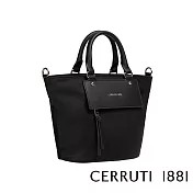 【Cerruti 1881】限量2折 義大利頂級手提包側背包 全新專櫃展示品(黑色 CEBA06433N)