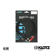 【KLOTZ】AY7 Y-Cable 6米 黑 (3.5mm - 2x RCA) 公司貨