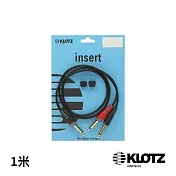 【KLOTZ】AY1 Y-cable 1米 黑 (6.3mm - 2x 6.3mm) 公司貨