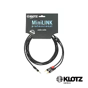 【KLOTZ】KY5 MiniLink Pro Y-Cable 1.5米 黑 (3.5mm - 2x RCA) 公司貨