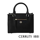 【Cerruti 1881】限量2折 義大利頂級手提包側背包 全新專櫃展示品(黑色 CEBA06677M)