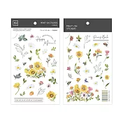 【Print-On Stickers 轉印貼紙】no.247-向日花舞 | 花草系列