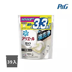 P&G ARIEL 4D超濃縮抗菌凝膠洗衣球(袋裝─日本境內版) 清爽微香(黑)39入*3袋