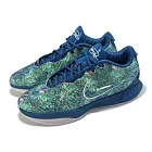 Nike 籃球鞋 LeBron XXI EP 男鞋 Abalone 藍 綠 氣墊 LBJ 運動鞋 FN0709-400