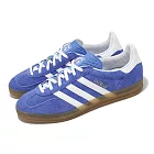 adidas 休閒鞋 Gazelle Indoor W 女鞋 藍 白 麂皮 三條紋 低筒 愛迪達 HQ8717
