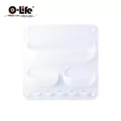 【O-Life】壁掛式牆面收納盒 F款(居家收納 環境裝飾 多款模組) 白色